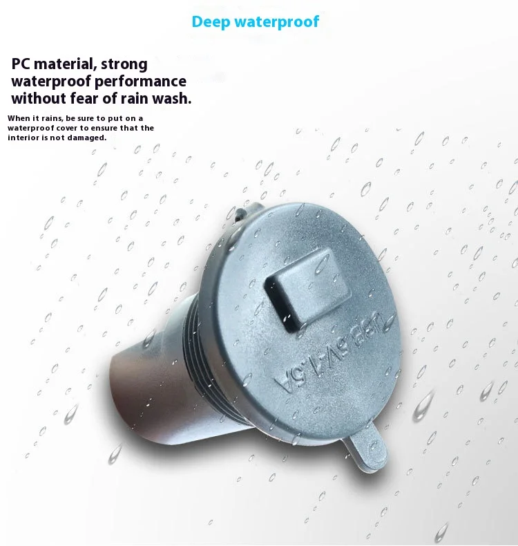 Onlyoa 12V 1.5A USB Charging Port Waterproof Auto Charger Adapter for Motorcycles