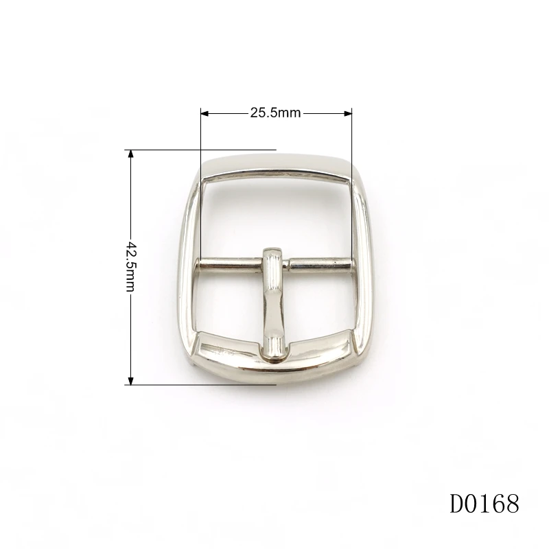 New design small 12mm curved pin buckle leather strap metal adjustable buckles