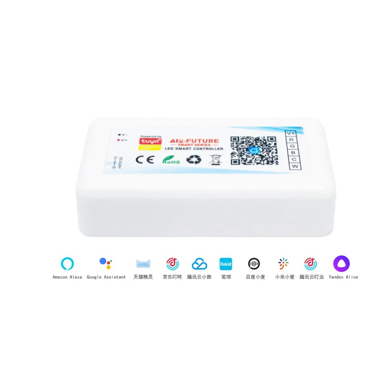 Smart WiFi Tuya RGB LED Controller RGB Led Strip Light Wireless Controller APP Voice Control Timing Music Mode RGB CW CCT Dimmer