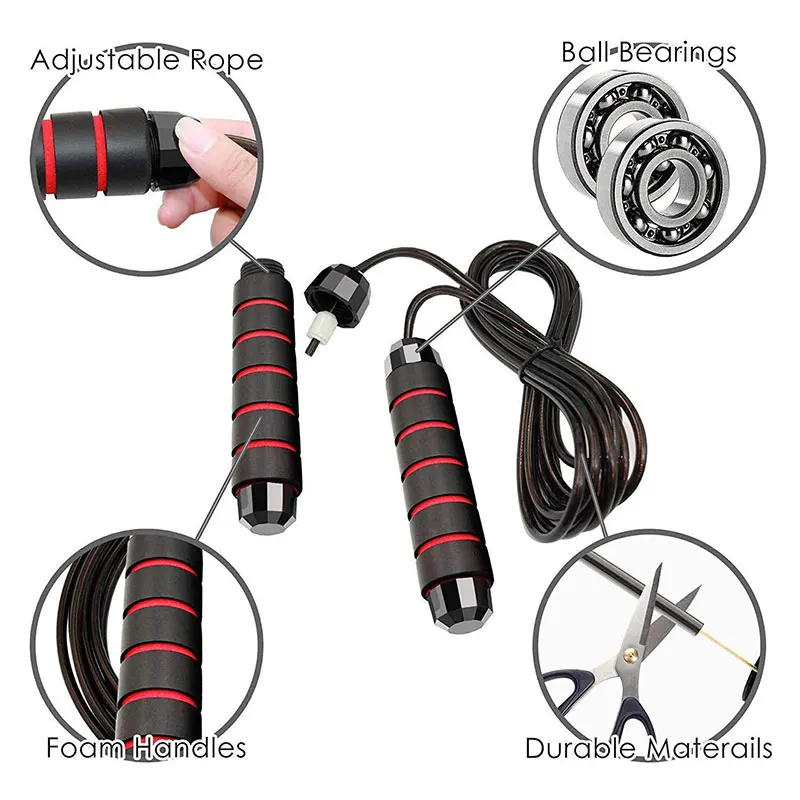 
Adjustable Weighted Jumping Rope Gym Fitness Home Exercise Slim Body 
