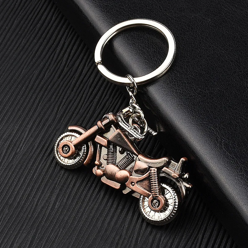 Fashion Key Ring Metal Key Chain Keychain Jewelry Antique Silver Color Plated Motorcycle Key Chain