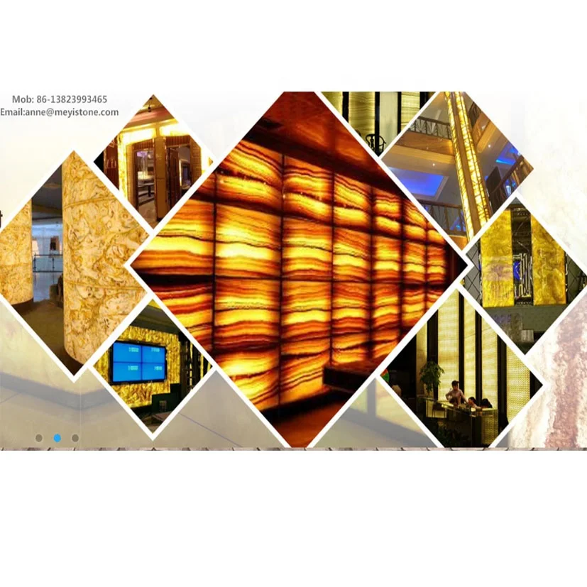 yellow onyx high quality good price artificial stone wall panel