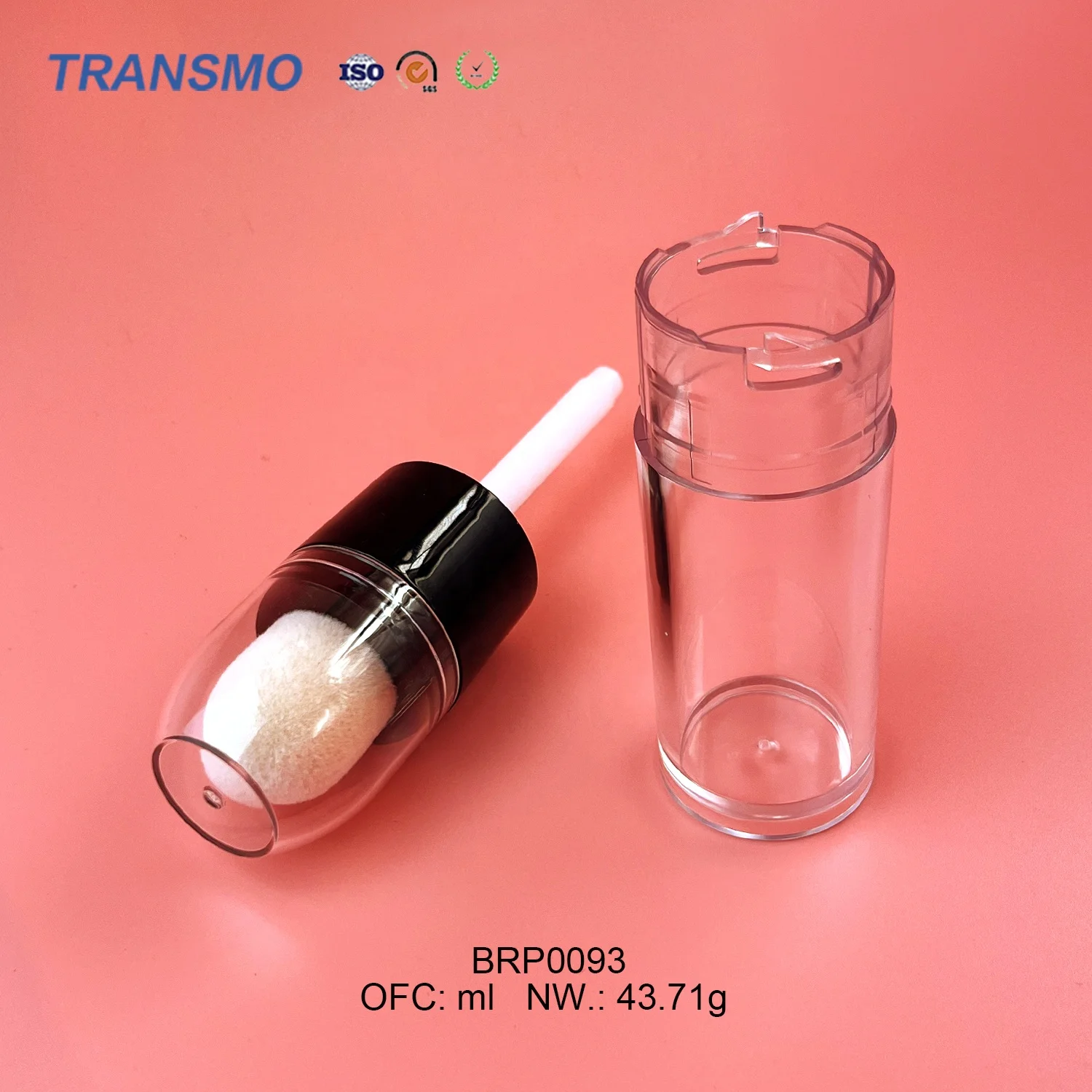 Custom Logo Plastic Concealer Container Twist Liquid Foundation Bottle With Sponge Applicator