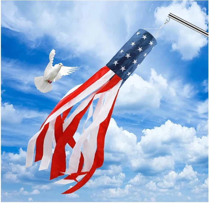 Independence Day Windpipe Flag USA Party National Day Decoration Labor Day American Windbag Kite Flag