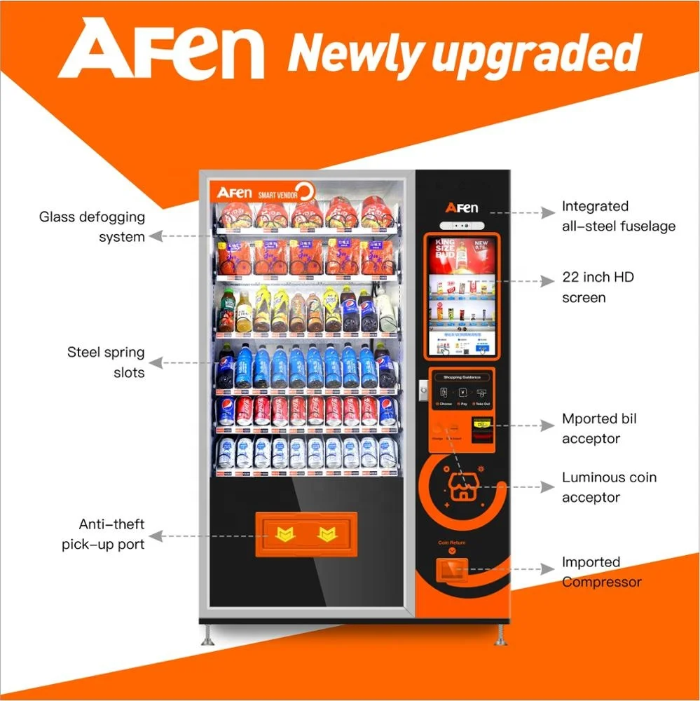  AFEN hot sell automatic snack drink smart cheap combo baverage vending