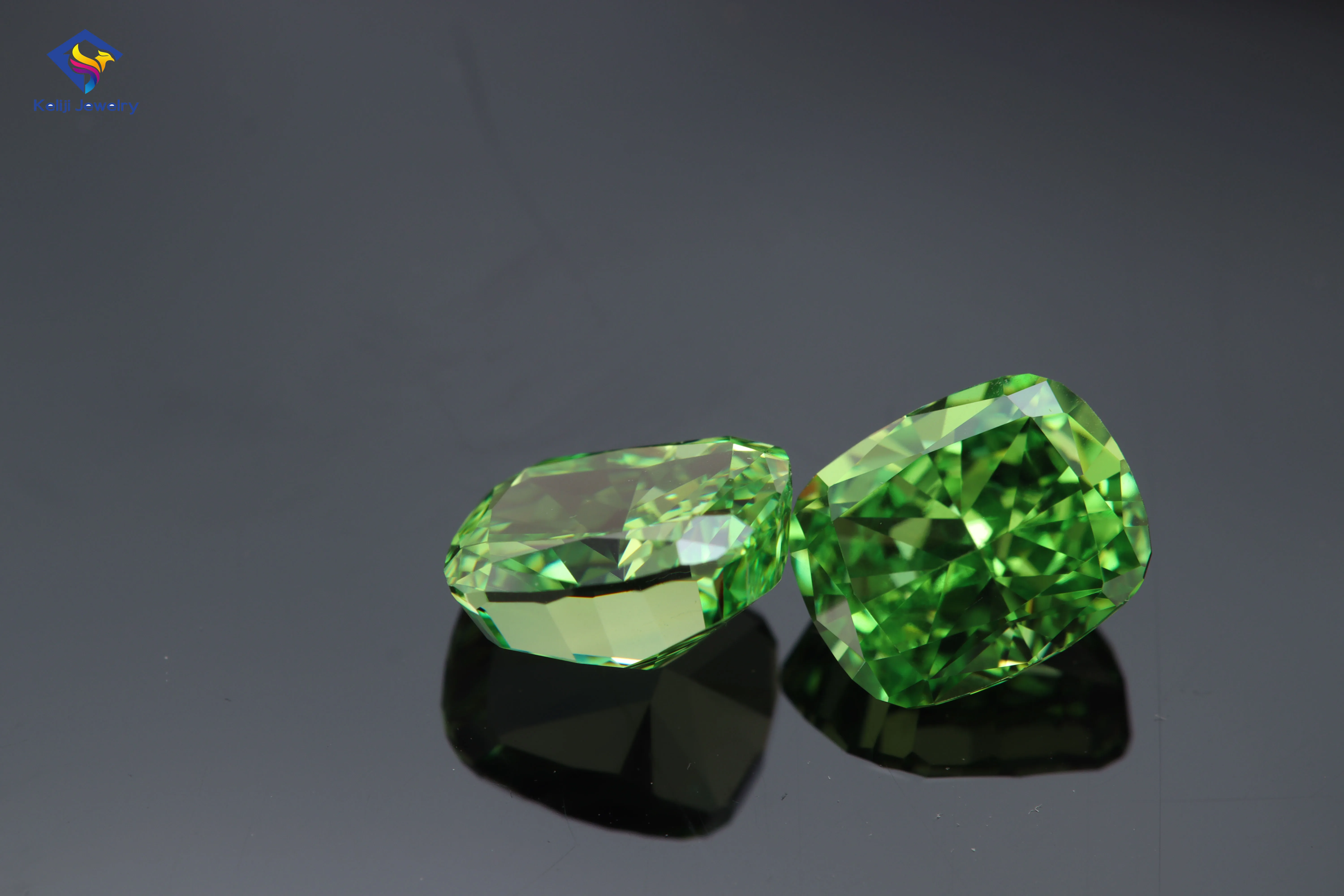 Keliji прямые продажи с завода высокое качество L-зеленый 8x10 CZ кубический цирконий для изготовления ювелирных
