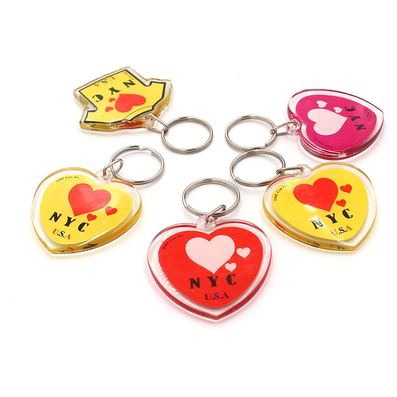 Beautiful Design Wholesale Keychains / Heart Shape Cheap Custom Acrylic Keychains