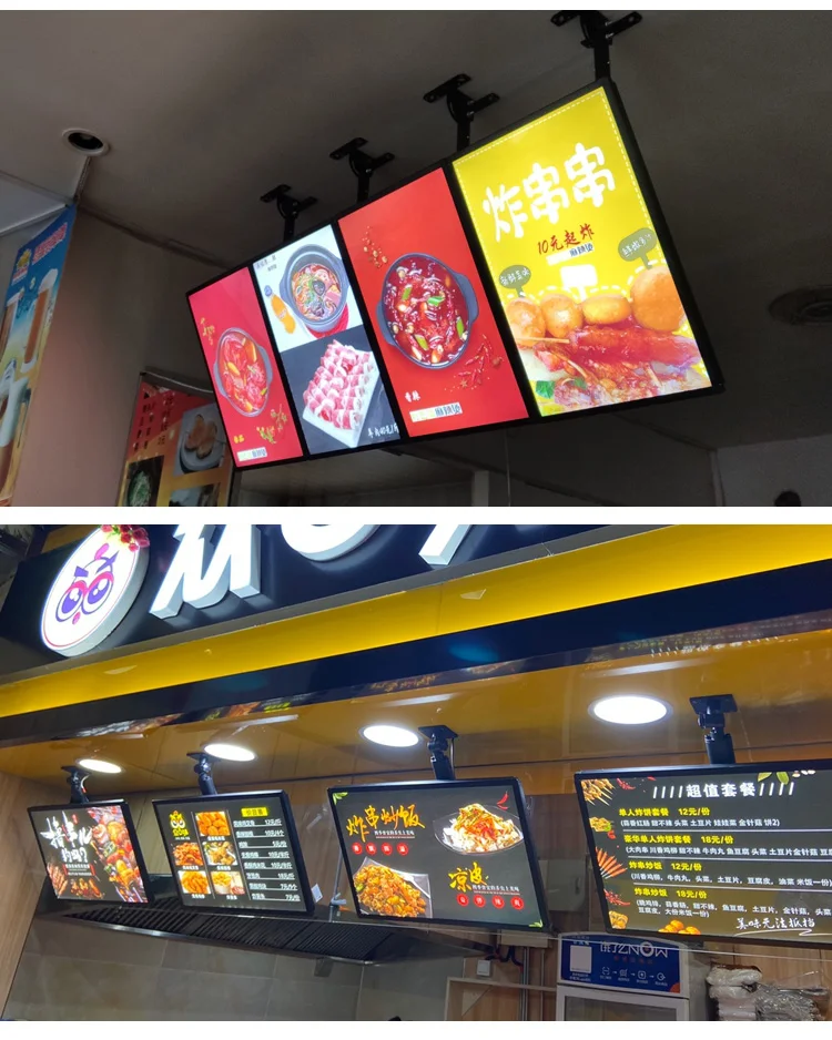 Most Popular Customized Led Restaurant Menu Board Movie Poster Display Slim Advertising Light Boxe
