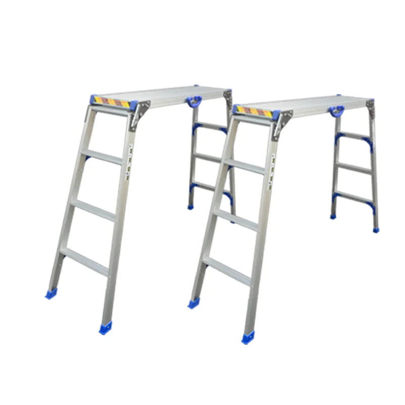 Adjustable Extendable Aluminum Alloy Work Platform Stool Horse Saddle Bench for Outdoor & Warehouse Use