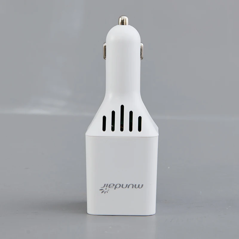 Оптовая продажа небольшой штекер с двумя Usb-портами быстрая зарядка 12 В автомобильное зарядное устройство очиститель воздуха