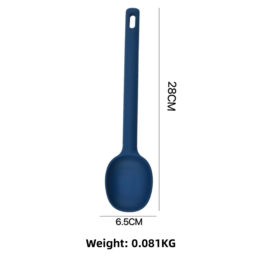 Kitchen Food Grade New Developed Silicone Kitchen Utensils Coated Silicone Kitchen Cooking Soup Spoon Scoop