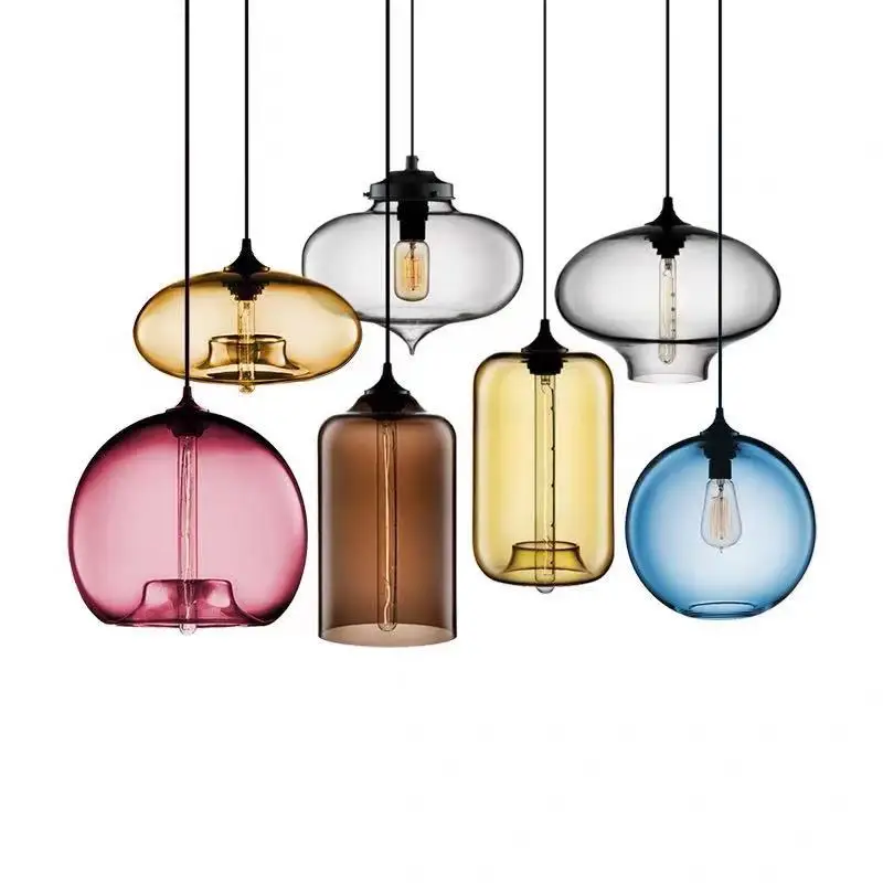 Factory Sales Modern Glass Chandelier Blown Glass Modern Chandelier Colorful Modern Chandeliers In Smoke Glass For Living Room