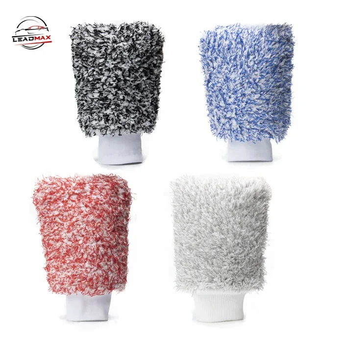Latest Ultrafine Fiber Car Wash Gloves Customized Microfiber Automotive Automatic Cleaning Gloves for Detail Polishing