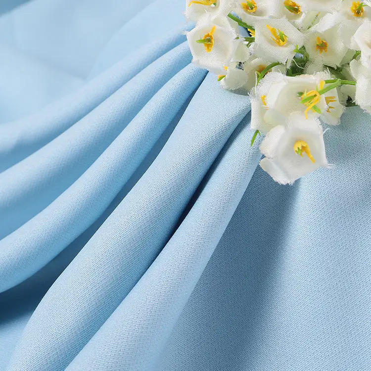 Woven fabric Solid Color 200Gsm 75D 95 Polyester 5 Spandex Fabric plain dyed elastane poly stretch fabric