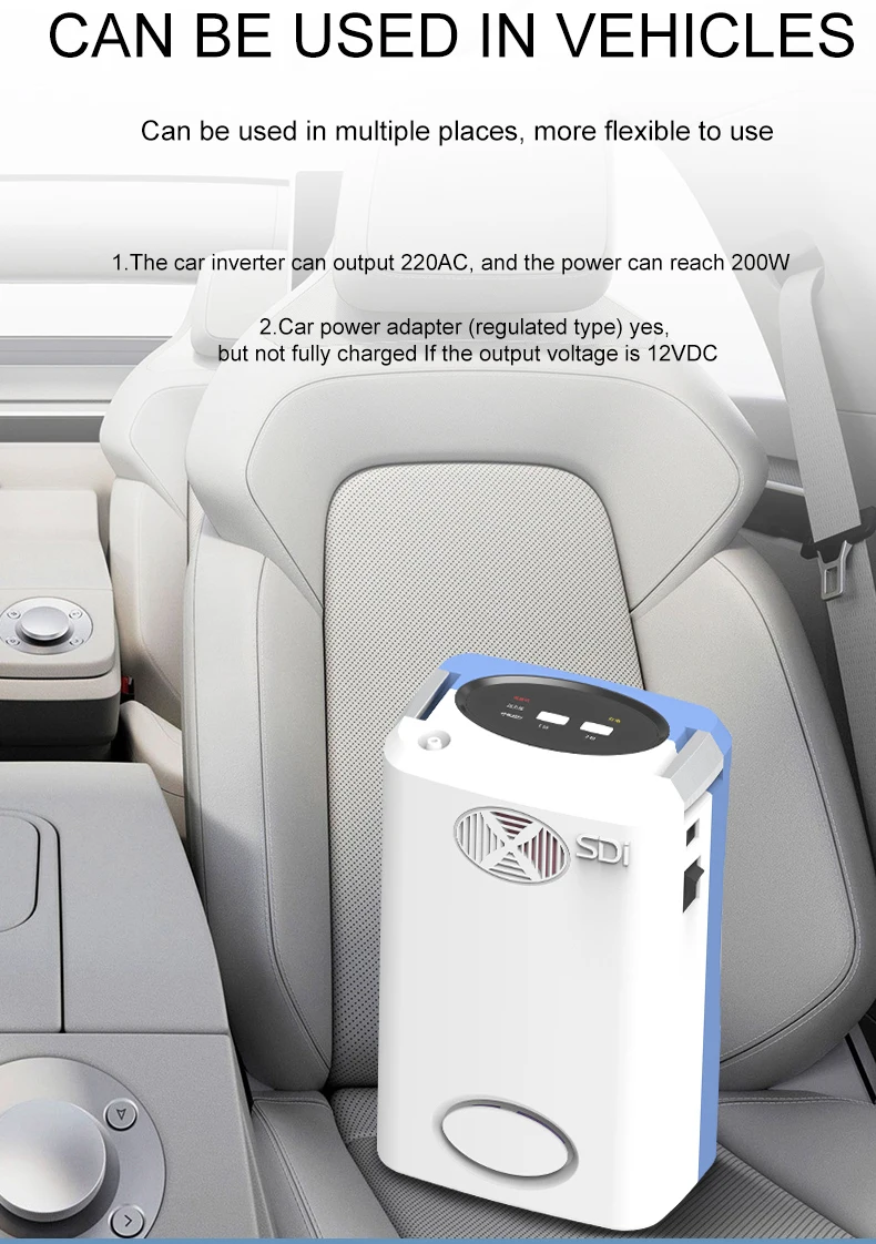 
High Altitude Portable Backpack Travel Outdoor Home Medical First-aid 3L/min 93% Rechargeable Battery Pulse Oxygen Concentrator 