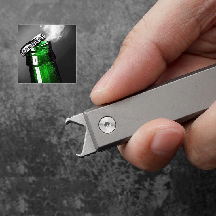 Outdoor Mini S35VN Steel Tc4 Handle Tactical Folding Titanium Knife EDC fishing survival