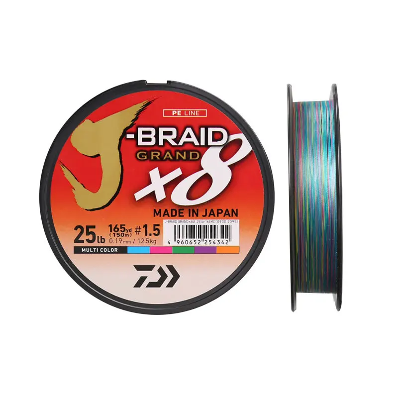 Импортная плетеная рыболовная леска из Японии DAIWA сильная J-BRAID GRAND PE 8x Рыбалка