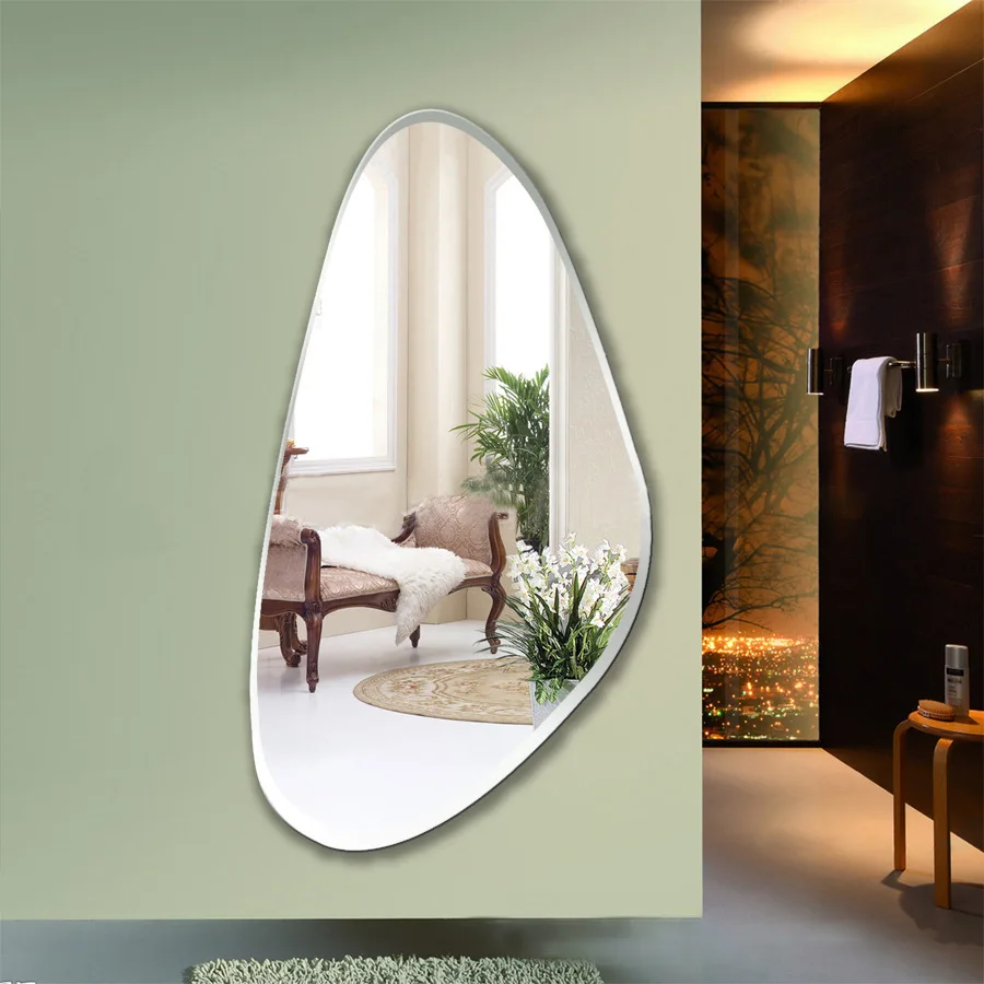 5mm Full-length Irregular Floor Clothing Store Full-length Store Fitting Special-shaped Simple Wall-mounted Decorative Mirror