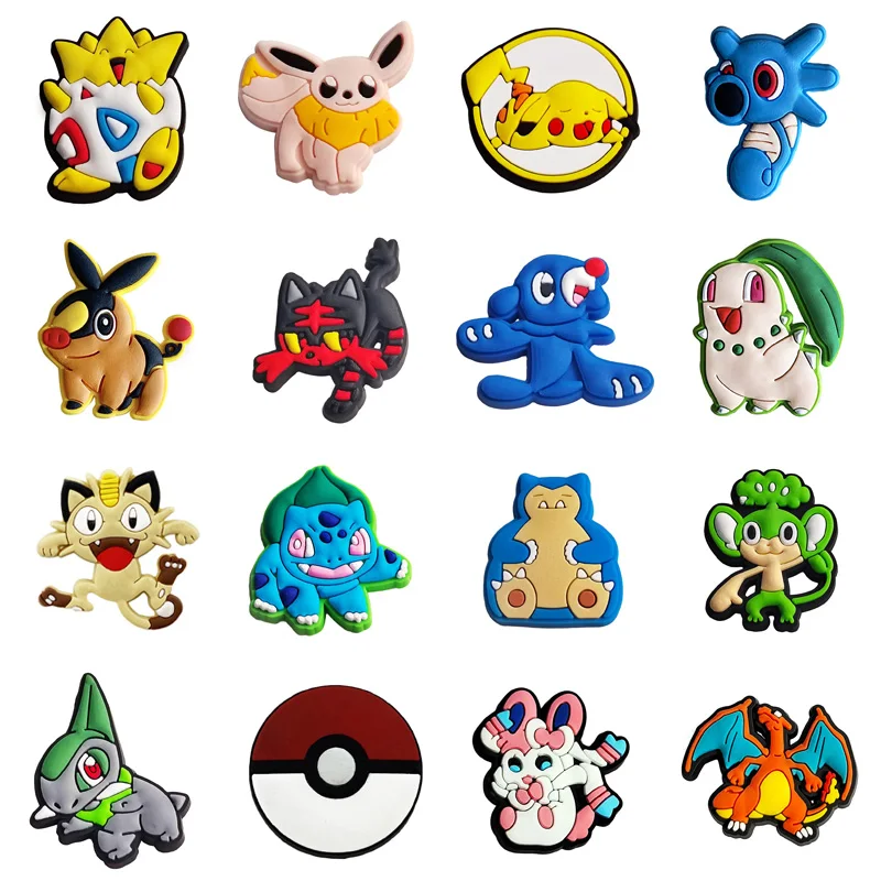 Popular Cartoon Designer Wholesale Custom Soft PVC Sandals Accessories Shoe Decoration Charms Shoe Charms For Kids Shoe Charms
