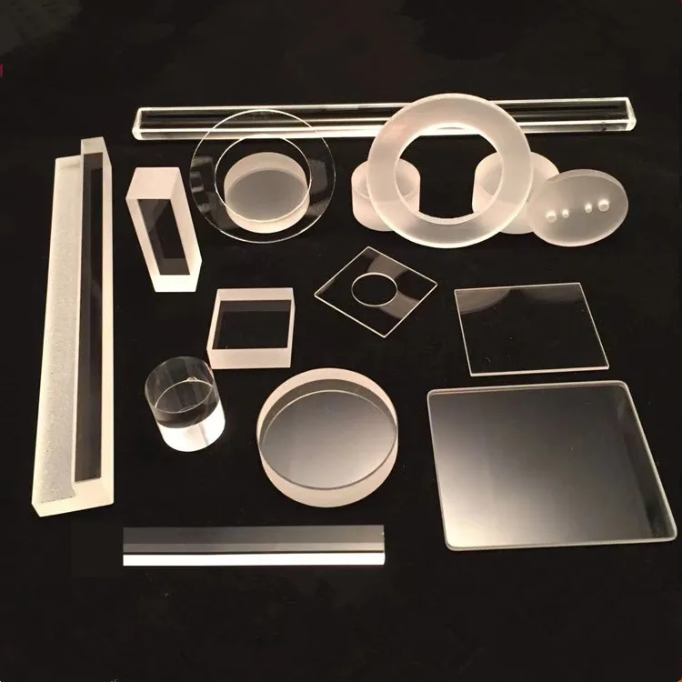 opaque quartz glass plate with hole quartz sight glass  round plate 1mm 6mm 200mm