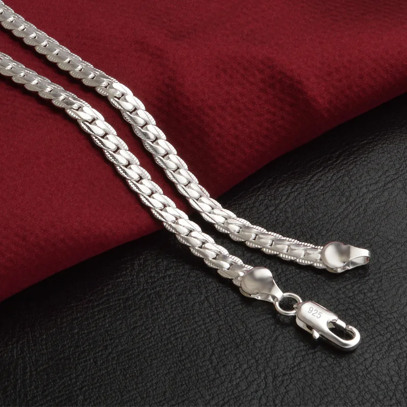 Hot Sale Silver Chain Necklace For Men And Women 18k White Gold Filled Necklace