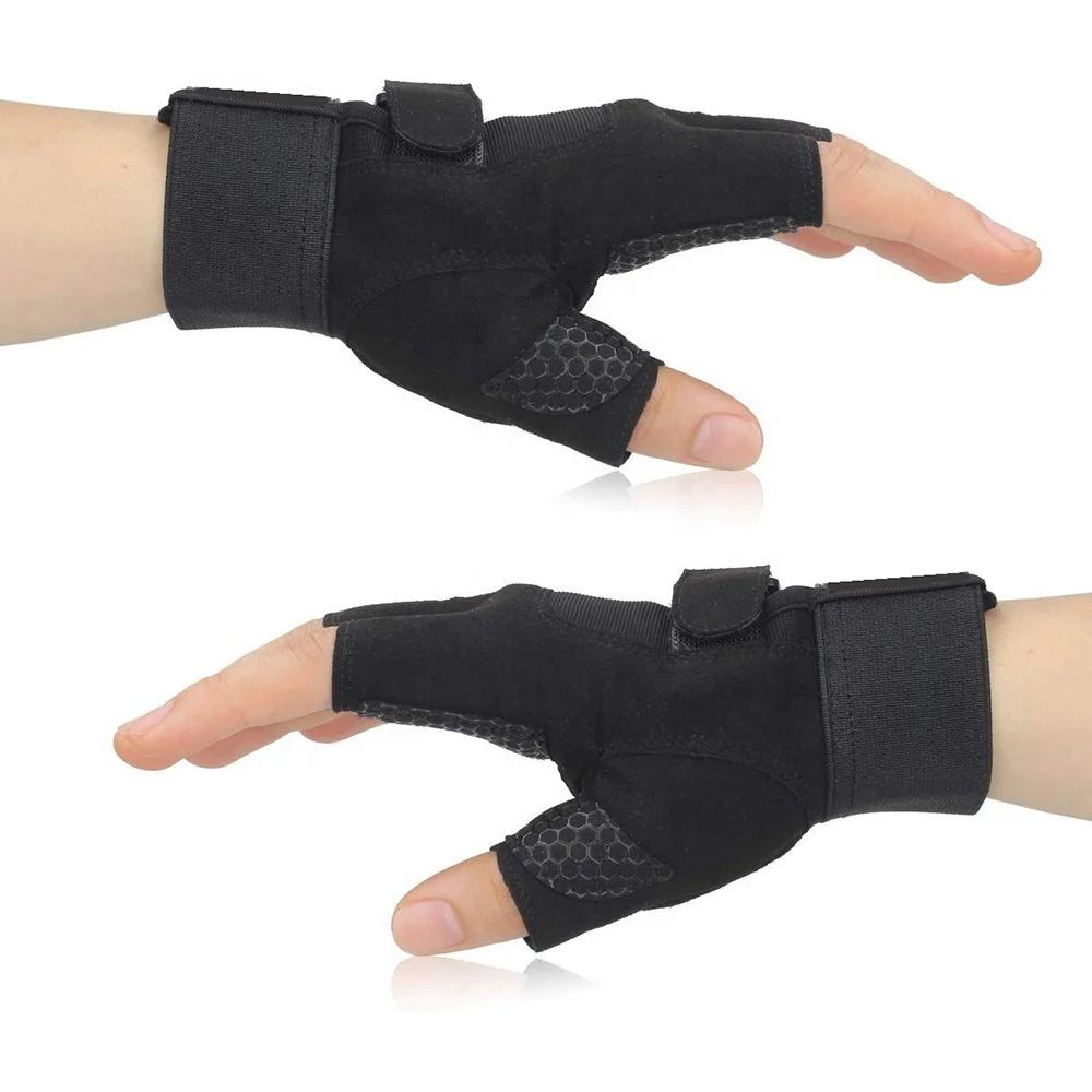 Weightlifting Men/Women Half Finger Gloves Gym Workout Training Bodybuilding Gloves Dumbbell Fitness Half Finger Gloves