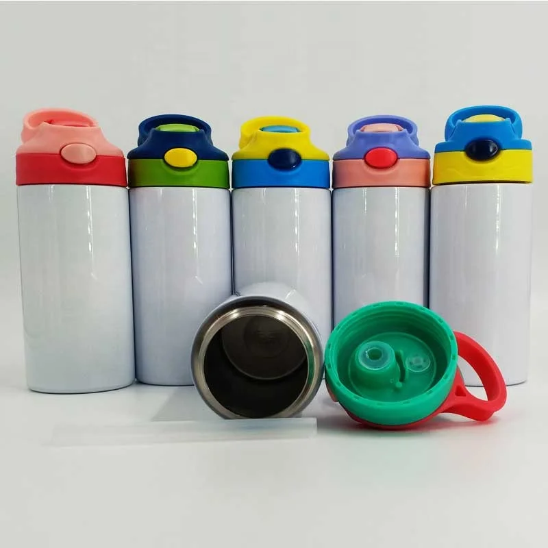 Factory Wholesale 350ml 12oz Sublimation Blank Tumbler Cups for Kids with Straw