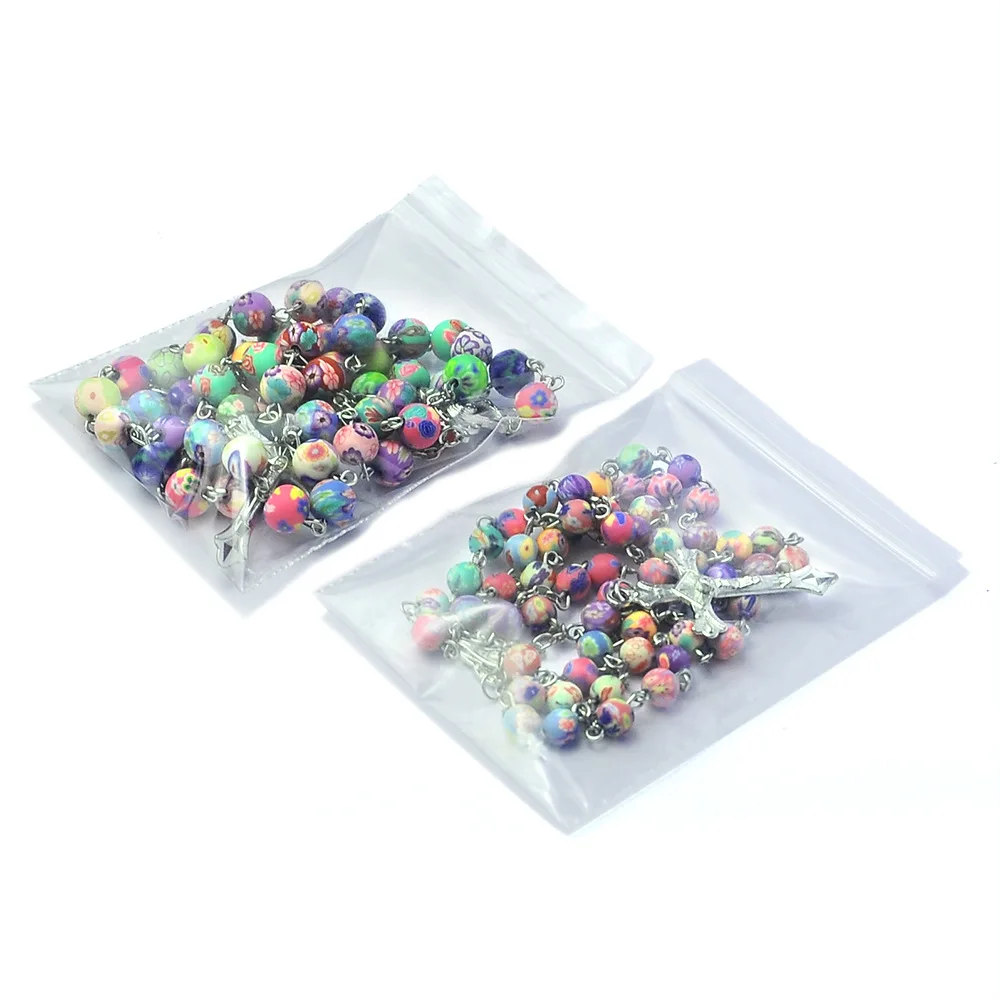 Hot Sale Cheaper Catholic Rosary Beads Colorful Polymer Clay Rosary Beads With Corss for Pray Protect Life
