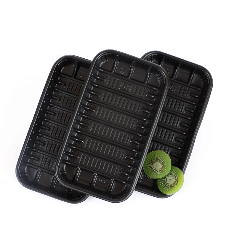 Supermarket fresh poultry meat seafood packaging trays with disposable PP plastic
