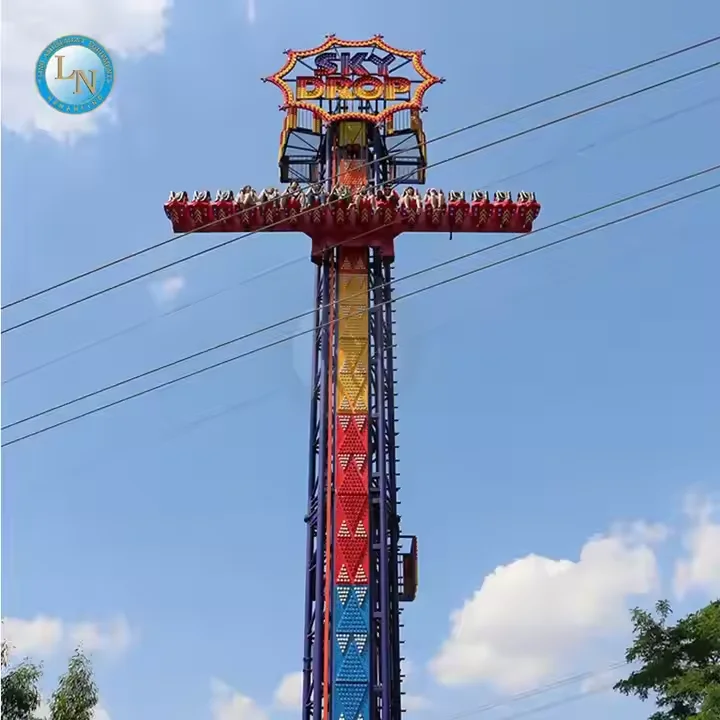 Jumping Park Thrilling Rotate Free Fall Drop Tower Drop Tower Amusement Rides For Sale Entertainment Equipment Jumping