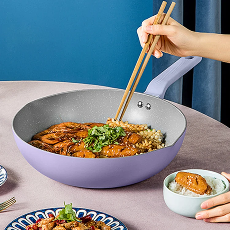 Colorful Side Dish Pot Non-stick Wok Cookware Sets Suitable For Universal Stove