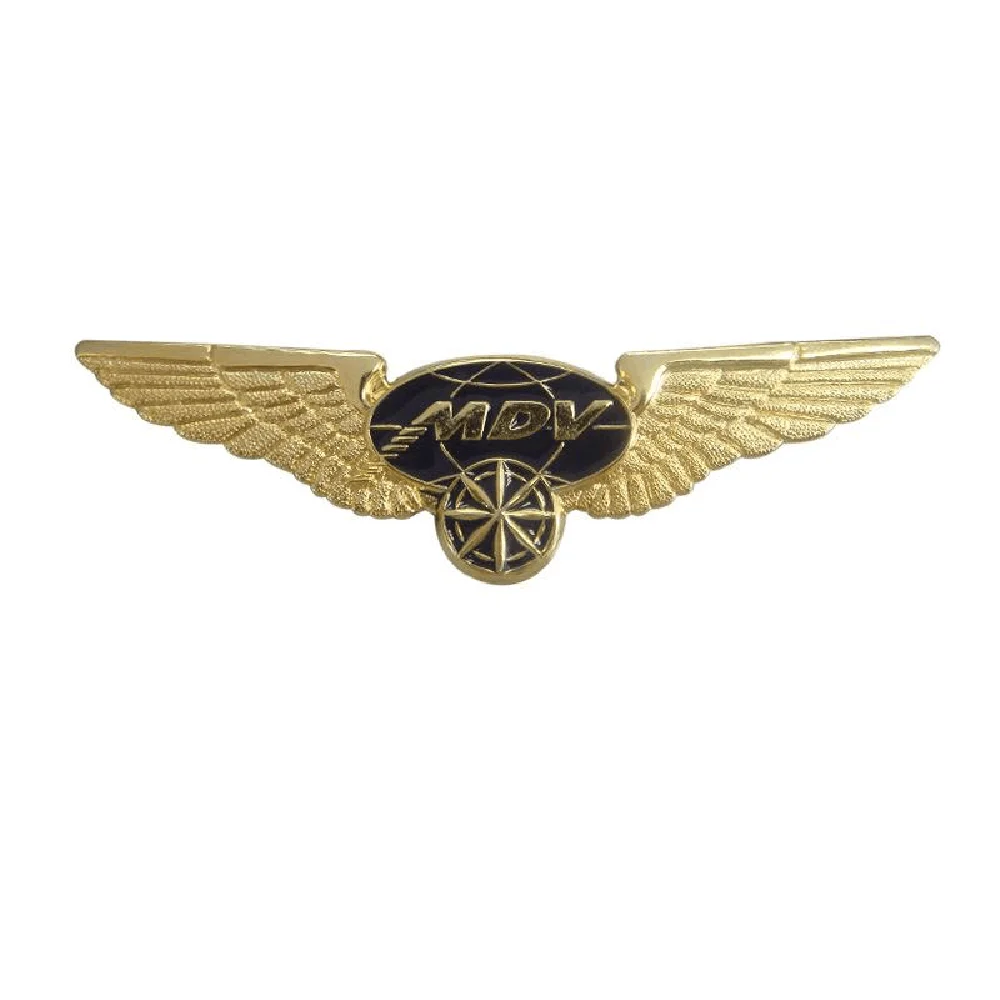 Promotional Custom 3D Gold Airplane Lapel Pin Metal Pin Badge