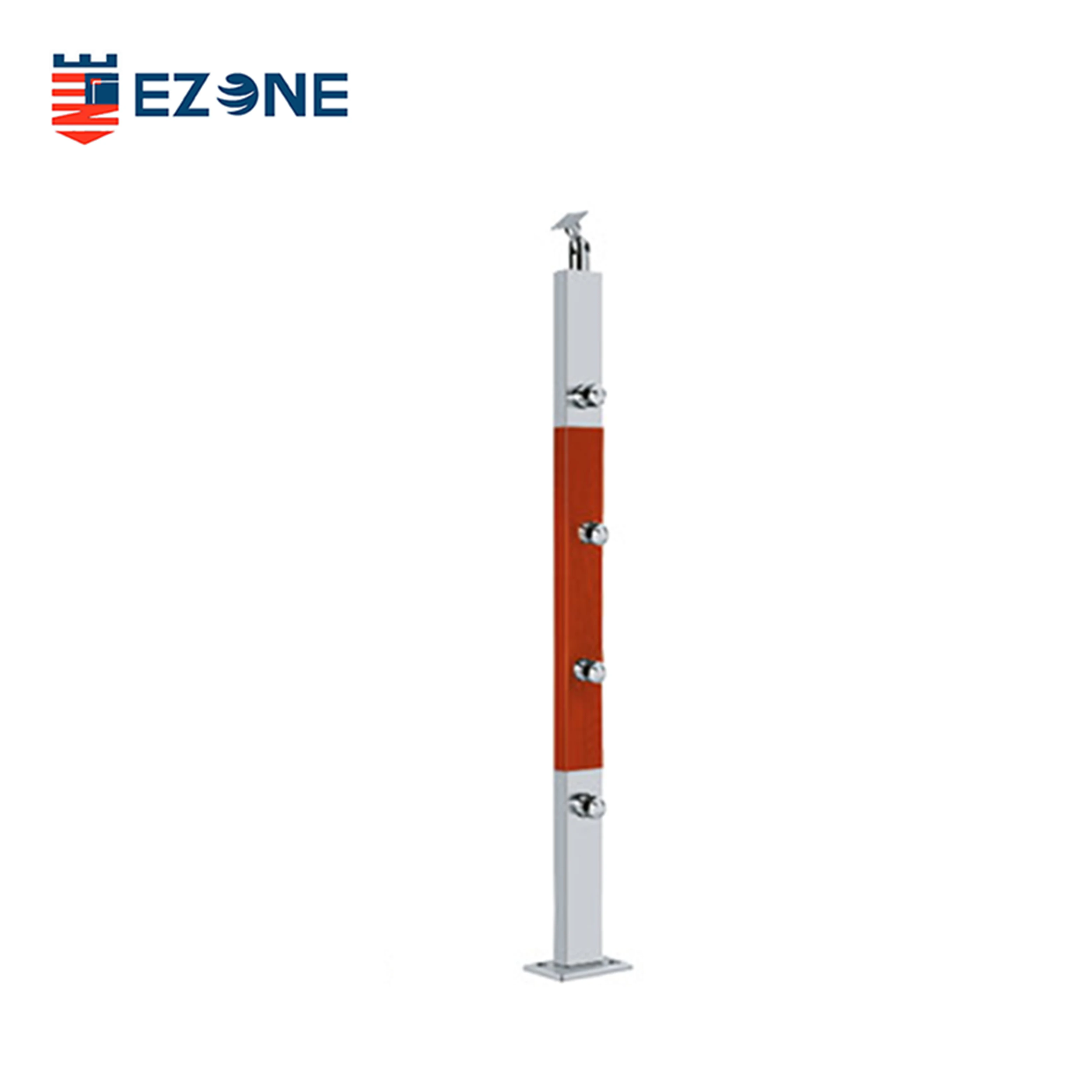 Clear Acrylic Balustrade with Satin Stainless Steel Baluster for Interior Stairs Balcony Deck Railing and Handrail Application