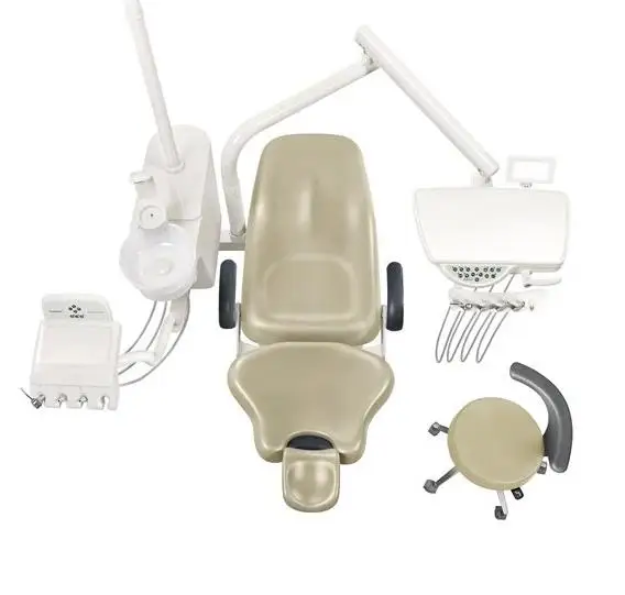 Dental equipment full set inbuilt compressor oral camera cushion foot control led lamp medical dental chair for dental