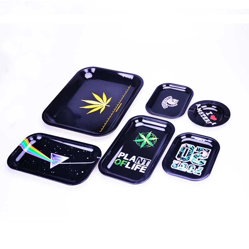 
2020 hot sale Custom Tin Metal Herb Weed Rolling Tray With Magnetic Lid Wholesale 