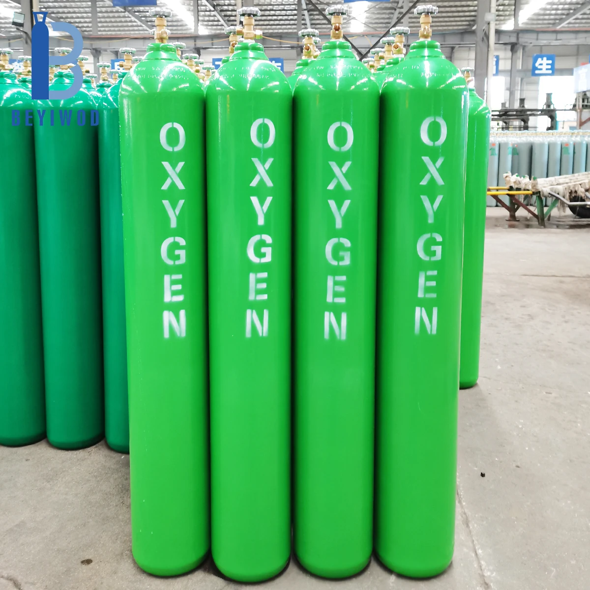 150bar D type oxygen gas cylinder 6m3 40L steel medical oxygen cylinder