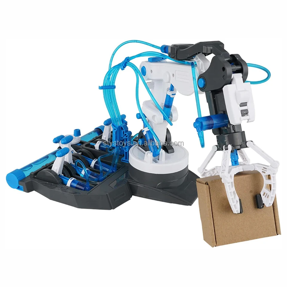 DIY Assembly Mechanical Hydraulic Arm 3IN1 Robotic Hydraulic Claw Building Toy