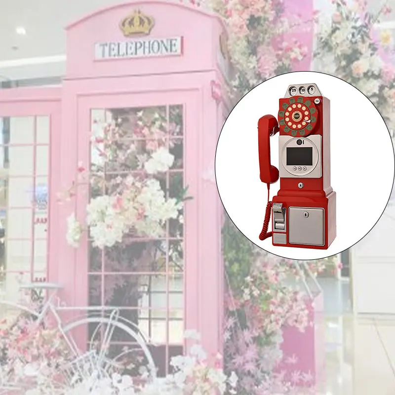London Payphone Antique Phone Voice Recorder Audio Guest Book Telephone audio guestbook phone for wedding telephone photo booth