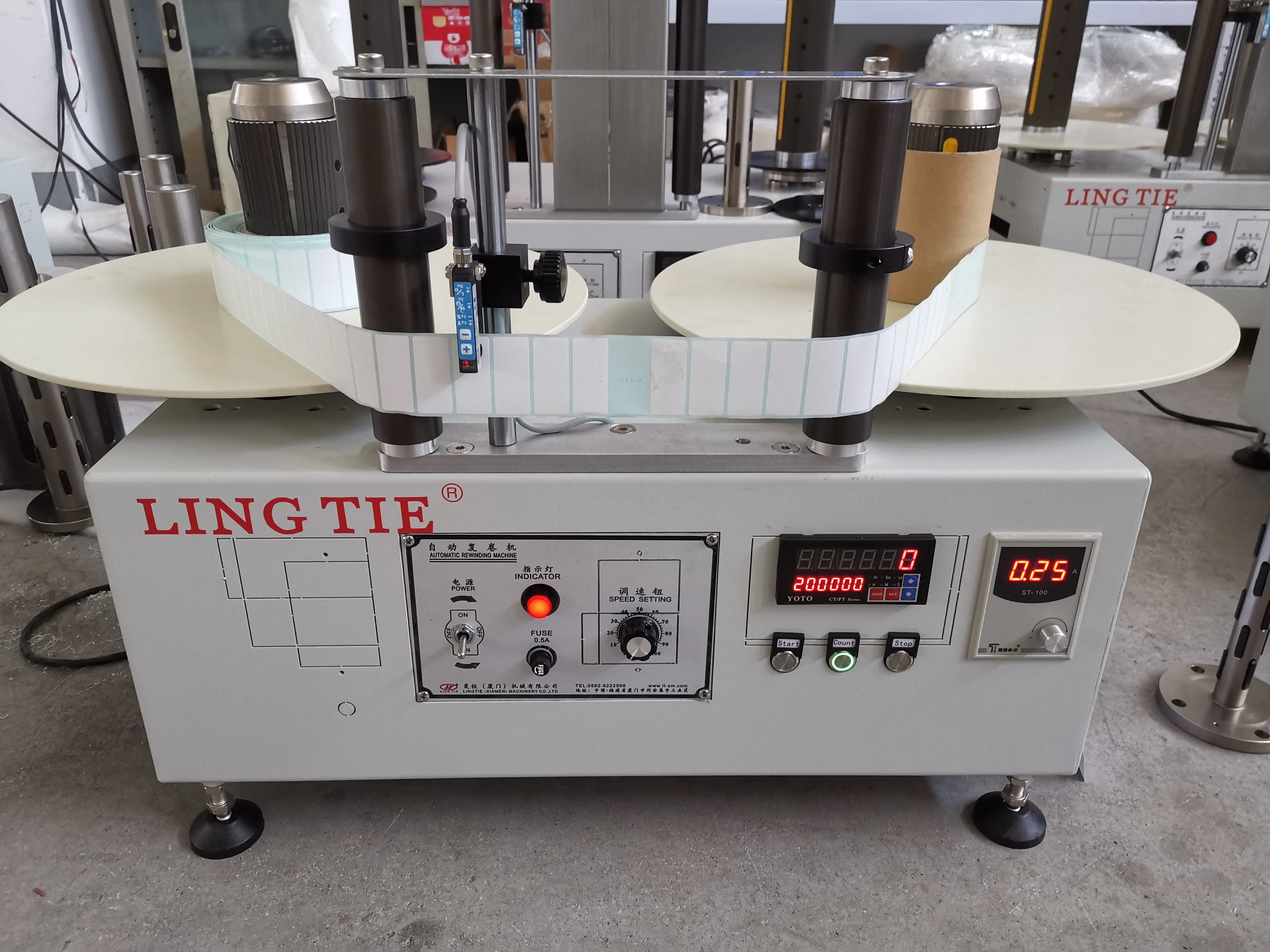 count length or count number rewinding machine