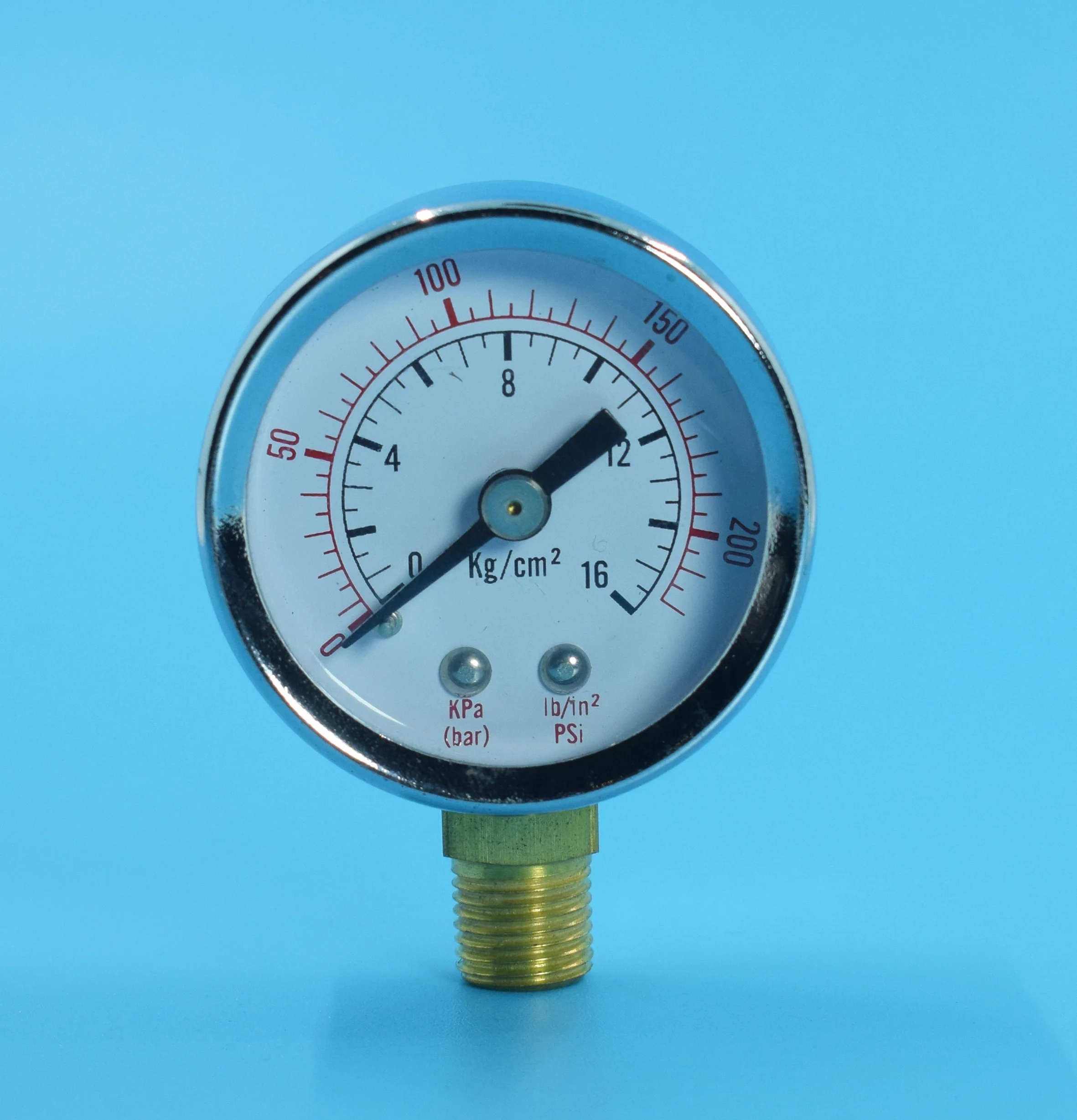 Black Steel Air Liquid Suction Diaphragm Compressor Absolute Pressure Gauge