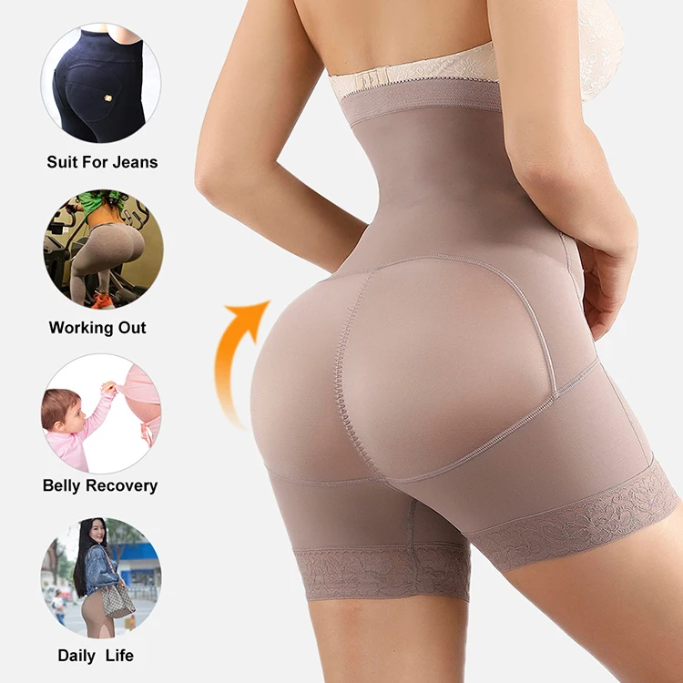 Plus Size Black Color Tummy Slimming Butt Lifter Shaper Enhancer