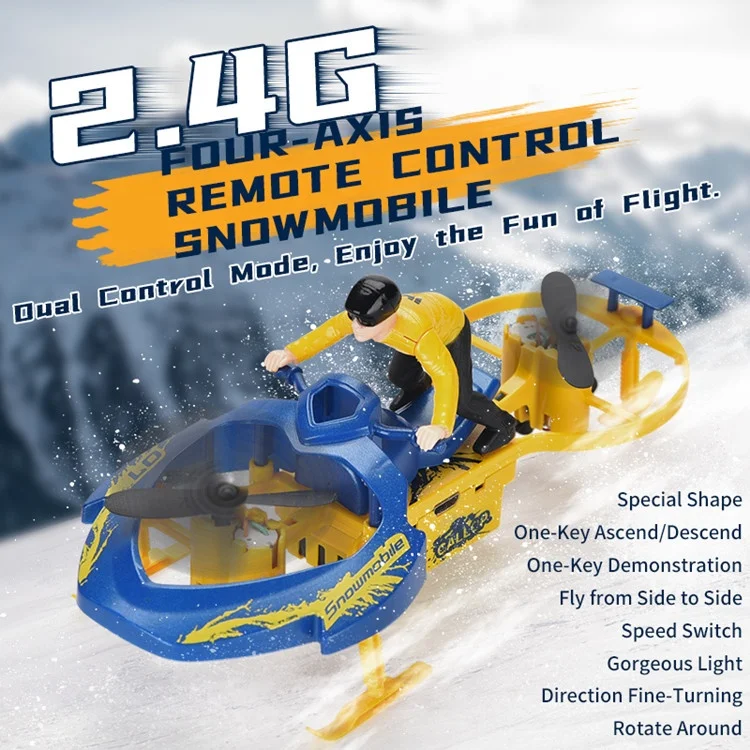 2020 New Plane 2.4G Remote Controlled Four-Axis Snowmobile Or Controlled by Gravity Induction Watch