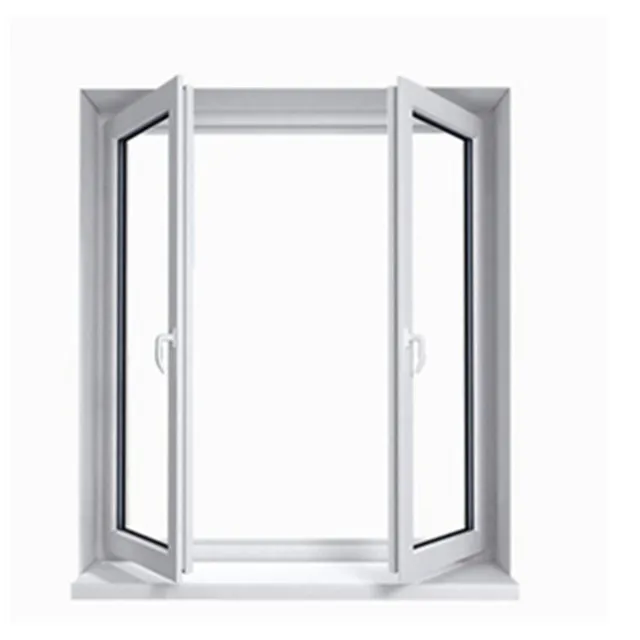 customized pvc windows double glassed slide windows with grill design for sale