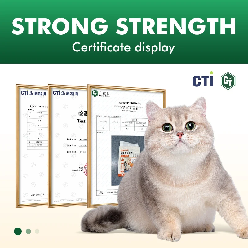 Free Samples Customization Meowstard Non Stick Bottom  Tofu Cat Litter Cat Food and Litter