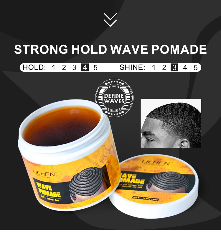 Сильный фиксатор, нежирный натуральный восковой помад для волос, 360 восковой помады для укладки волос для мужчин