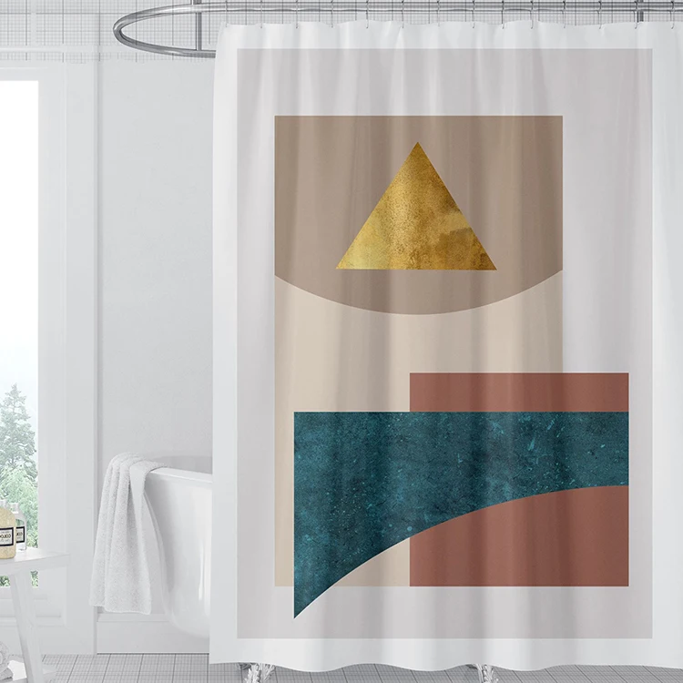 2022 Amazon Hot Selling Shower Curtain For Bathroom Printed Waterproof Designers Shower Curtains Set Shower Curtain Fabric