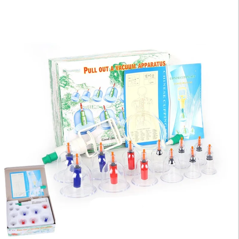 Chinese Traditional medicine 12 pcs self-manufacture cupping set vacuum cupping set