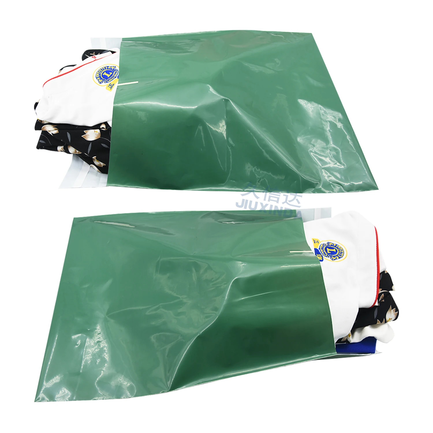 GRS eco friendly  recycled  plastic package custom  clothing packaging clothes bags mailing shock-proof