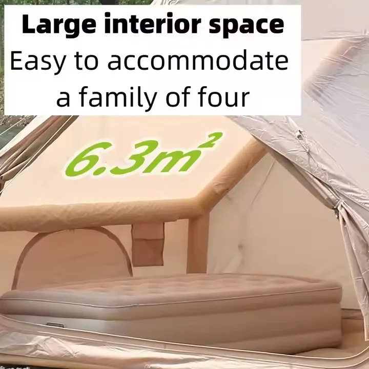 17.2 Square Pop-Up Air Inflatable Party Tent Durable Outdoor Camping Tent with Big Space for Comfort and Convenience