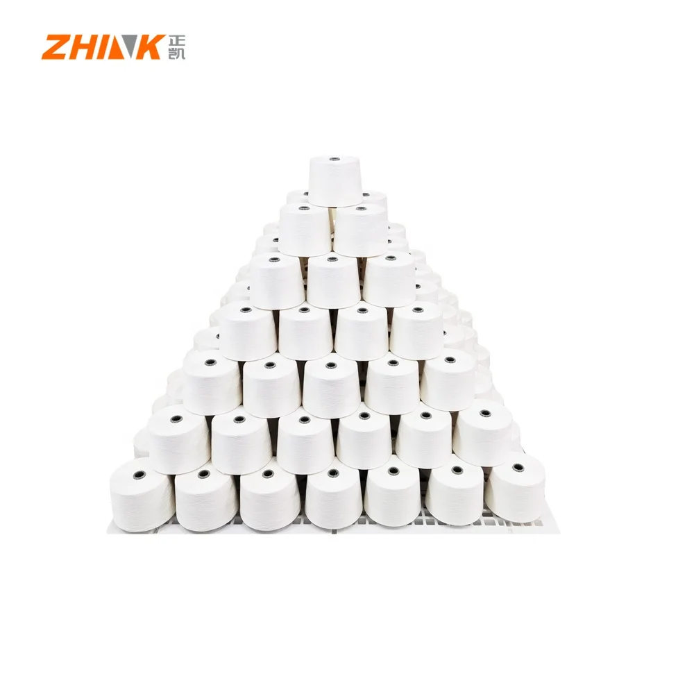 65% POLYESTER  35% BAMBOO 30S+40D SIRO COMPACT  CORE SPUN BAMBOO BLENDED YARN for Weaving and Knitting raw with cheap prices